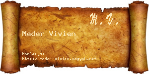 Meder Vivien névjegykártya
